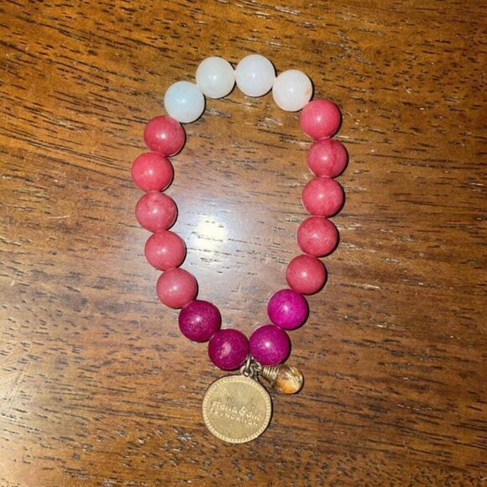 STELLA & DOT Pink White Stone BRACELET